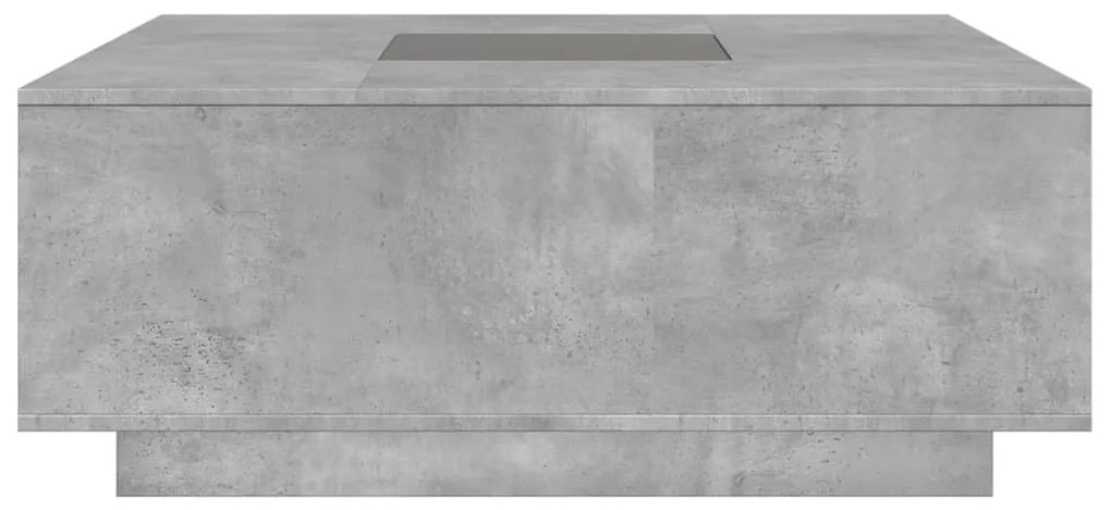 Mesa de centro luzes LED Infinity 100x100x40cm cinzento cimento