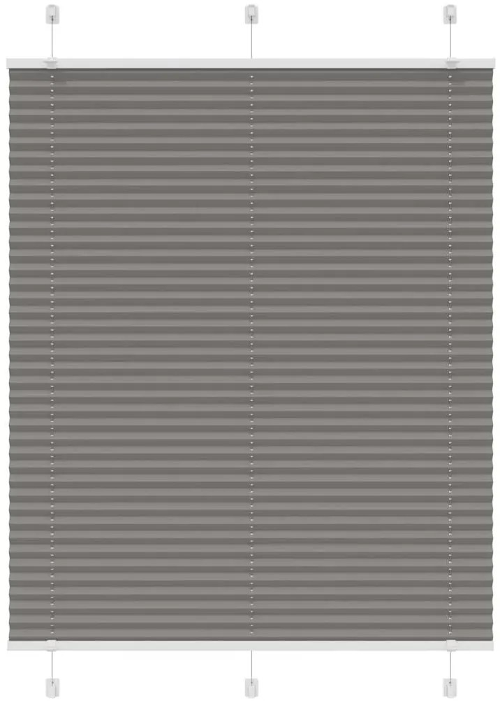 Antracite Plissada Cega 105x150 cm Largura Tecido 104,4 cm