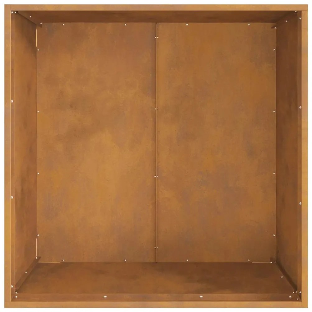 Fogueira Quadrada vidaXL 80x80x43 cm em Aço Envelhecido