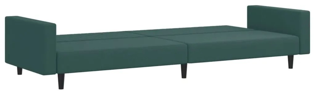 2 pcs conjunto de sofás veludo verde-escuro