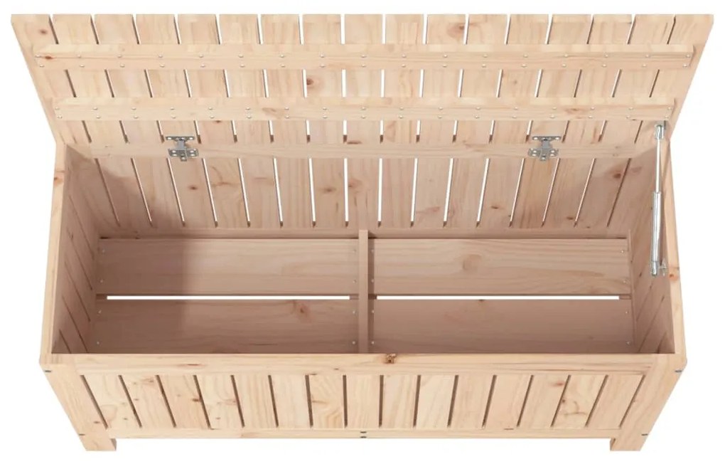 Baú de Arrumação para Jardim - Pinho Maciço Natural - 108x42,5x54 cm