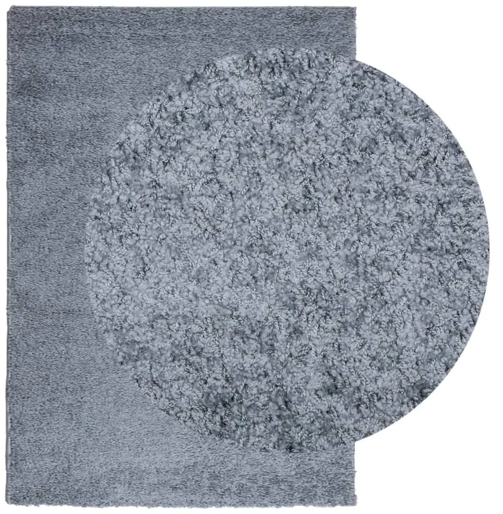 Tapete shaggy de pelo alto PAMPLONA 160x230 cm azul