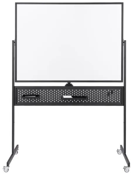 Quadro móvel para quadro branco, dupla face, 120 x 90 cm, para quadro branco, com suporte