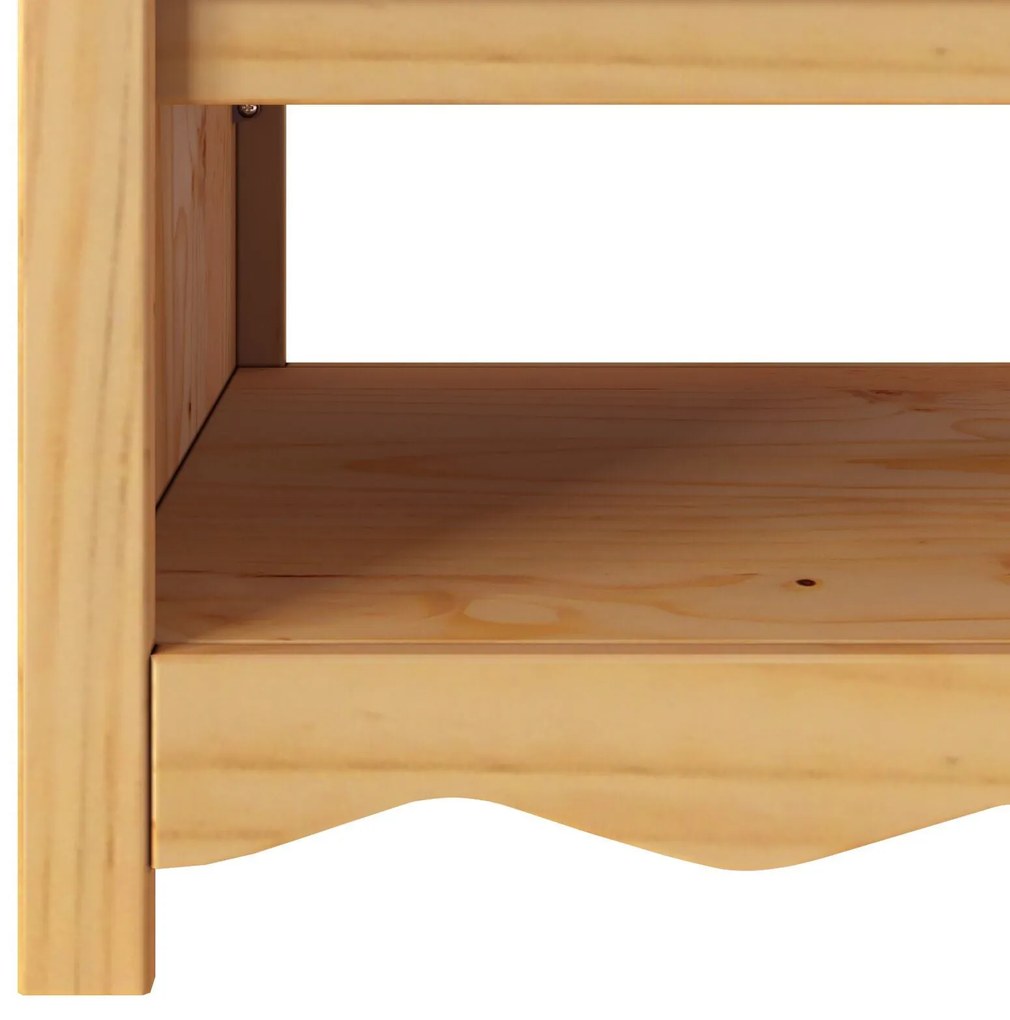 Mesa de Café vidaXL "DRAMMEN" 99x55x45 cm Madeira Sólida de Pinheiro