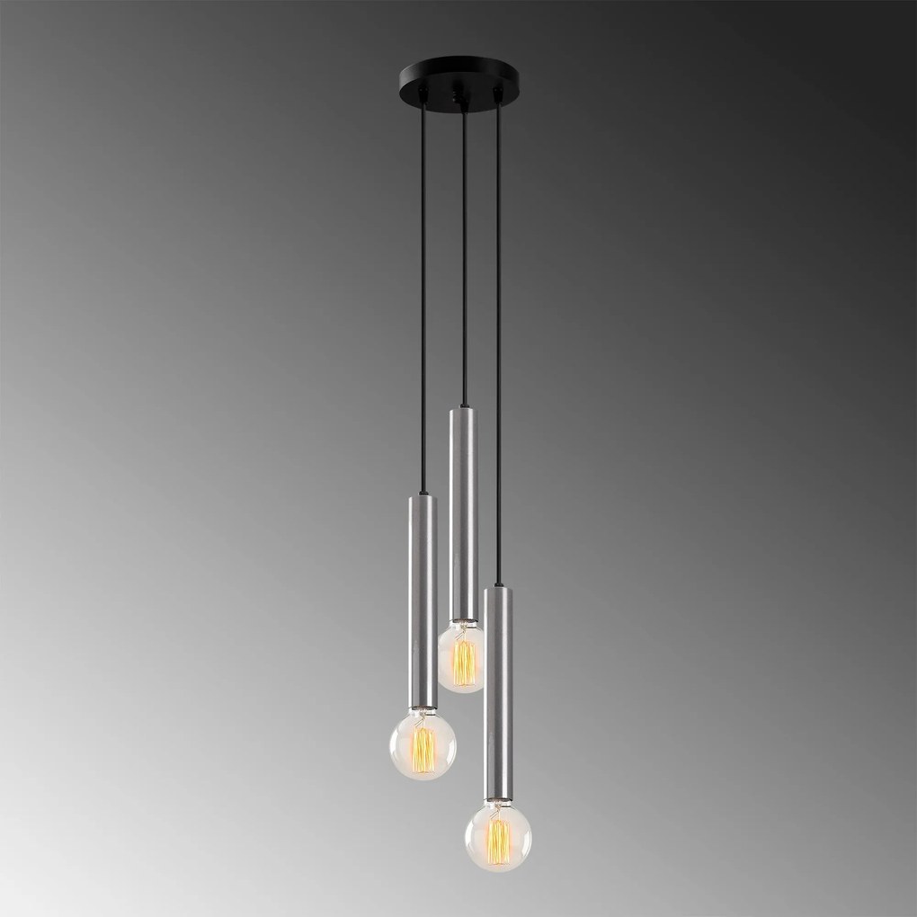 Chandelier Tempo – Prateado – 22 x 22 cm