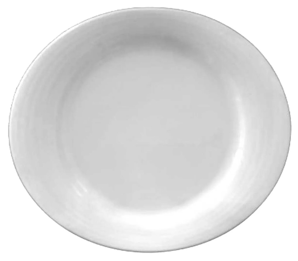 Prato Raso Duo Oval Branco 31X27CM