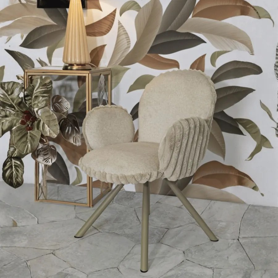 CONJUNTO DE 2 UNIDADES CADEIRAS JANTAR STOCKHOLM -B- 64X68X83 CM (ALTURA DO ASSENTO CM 45) CREME