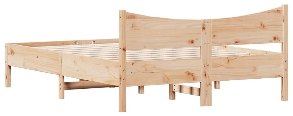 Cama sem colchão 140x200 cm madeira de pinho maciça