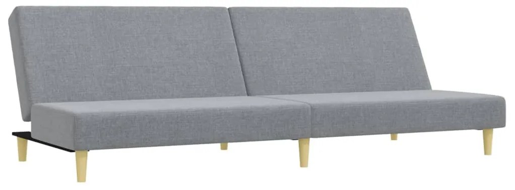 2 pcs conjunto de sofás tecido cinzento-claro