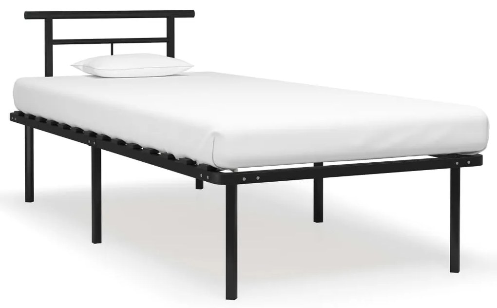 Estrutura de cama 90x200 cm metal preto