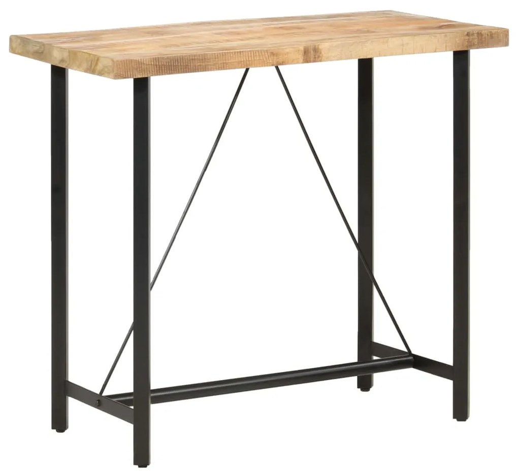 Mesa de bar 120x58x107 cm madeira de mangueira áspera