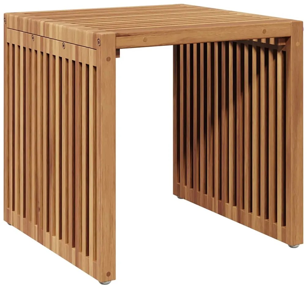 Mesa Lateral de Jardim 45x42,5x45 cm Madeira Sólida de Teca