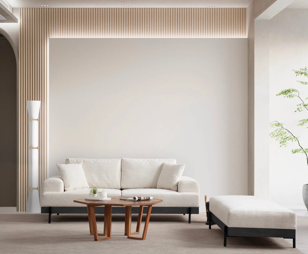 Sofá de 3 Lugares Eti – Branco – 220 cm x 98 cm x 78 cm