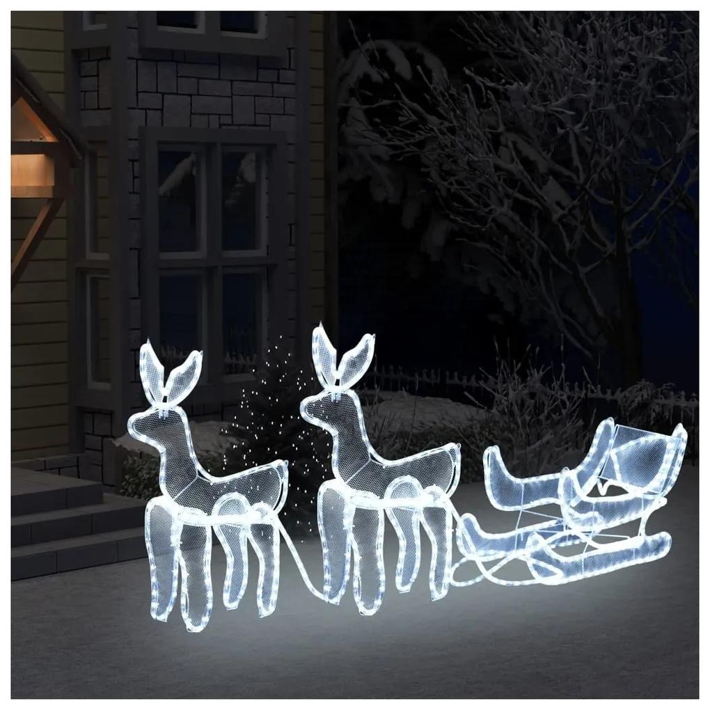 Decorações festivas VidaXL  expositor iluminação de Natal 200x65 cm (2 rennes)