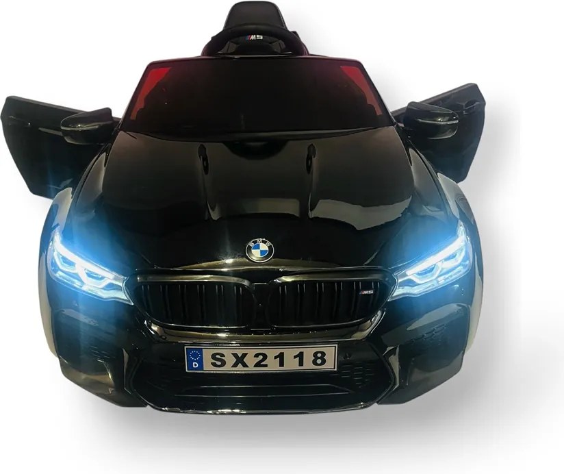 Carro elétrico para crianças até aos 5 anos BMW M5, 24V, Pneus Borracha, Bateria lítio, Controle remoto Preto