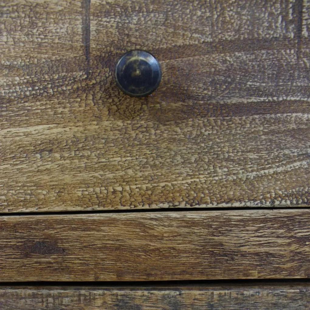 Mesa de cabeceira em madeira reciclada maciça 40x30x51 cm