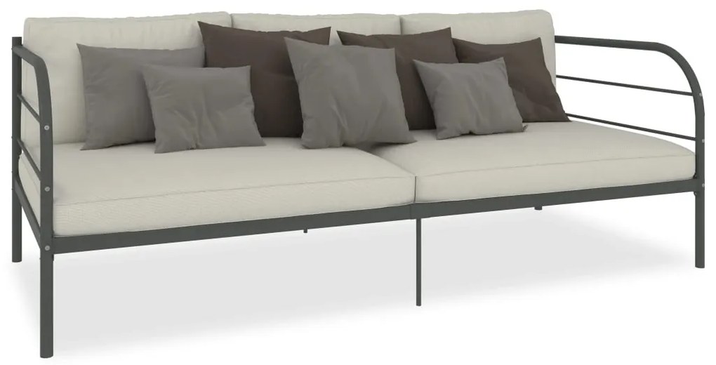 Estrutura sofá-cama 90x200 cm metal cinzento