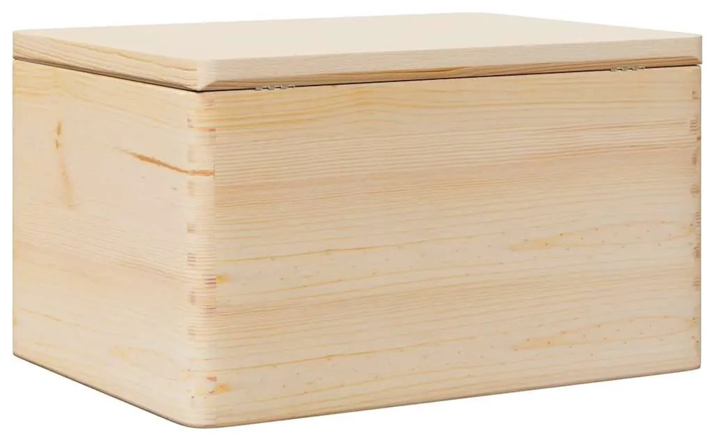 Caixa de madeira com tampa 40x30x23 cm pinho de madeira maciça