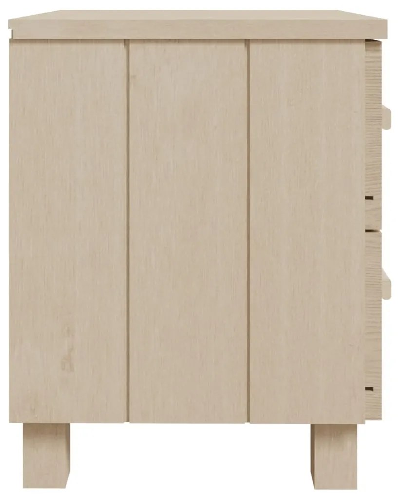 Mesa de cabeceira HAMAR 40x35x44,5 cm pinho maciço castanho-mel