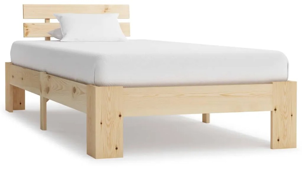 vidaXL Estrutura de cama 90x200 cm pinho maciço