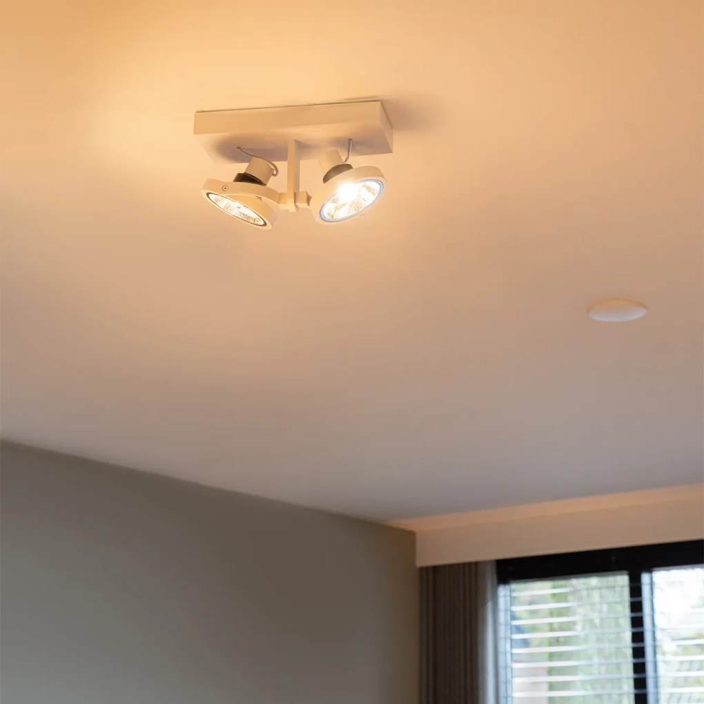 Foco moderno branco 2 luzes - Master 111