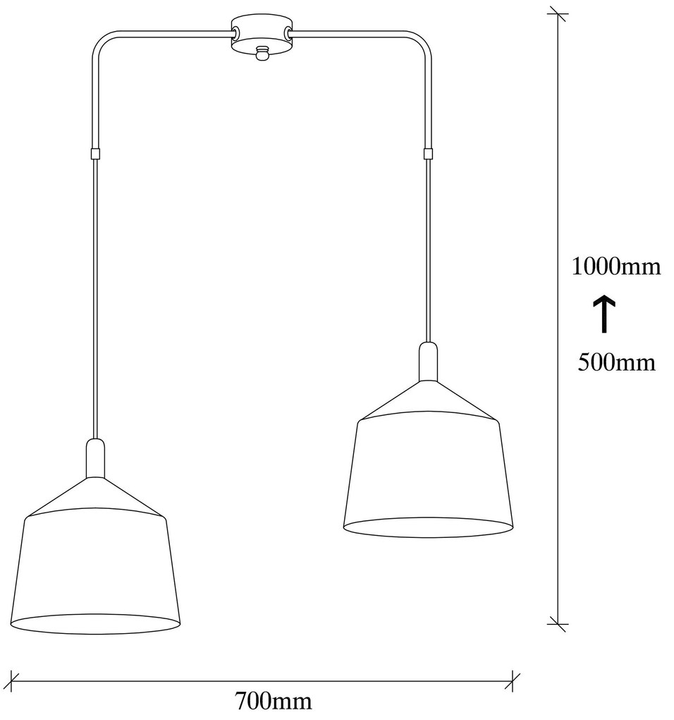 Candeeiro Suspenso Saglam – Preto e Dourado – 70 x 70 cm