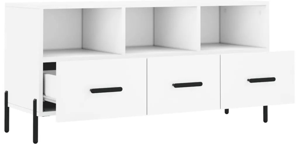 Móvel de TV 102x36x50 cm derivados de madeira branco