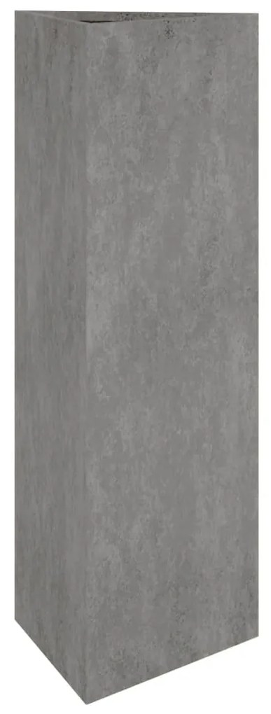 Vaso/floreira de jardim 30x26x75 cm aço corten