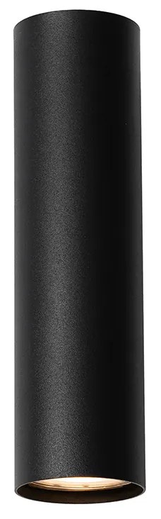 Candeeiro de parede moderno preto com madeira 2 luzes - Jeana