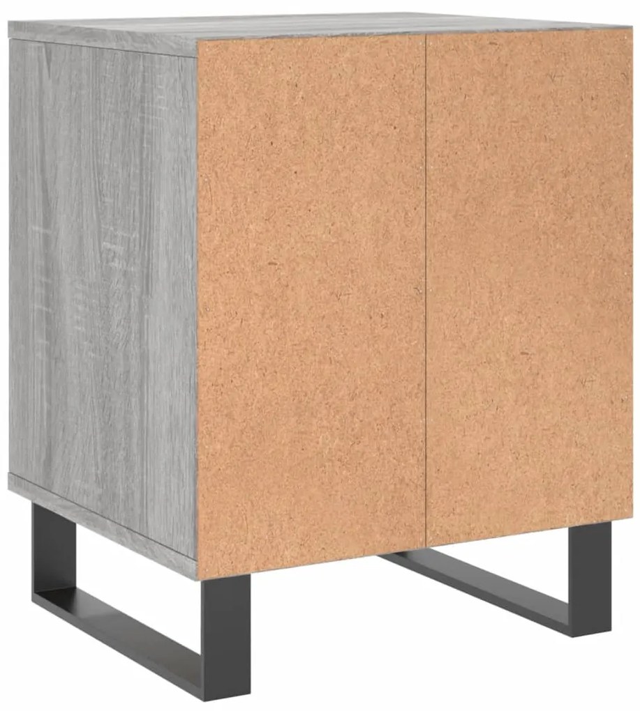 Mesa de cabeceira 40x35x50 cm derivados de madeira cinza sonoma