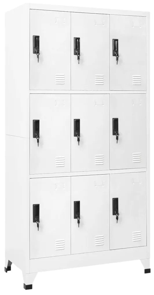 339804 vidaXL Cacifo aço 90x45x180 cm branco
