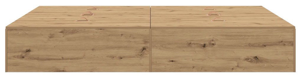 Cama de Armazenamento em Carvalho Artesanal 140x200 cm