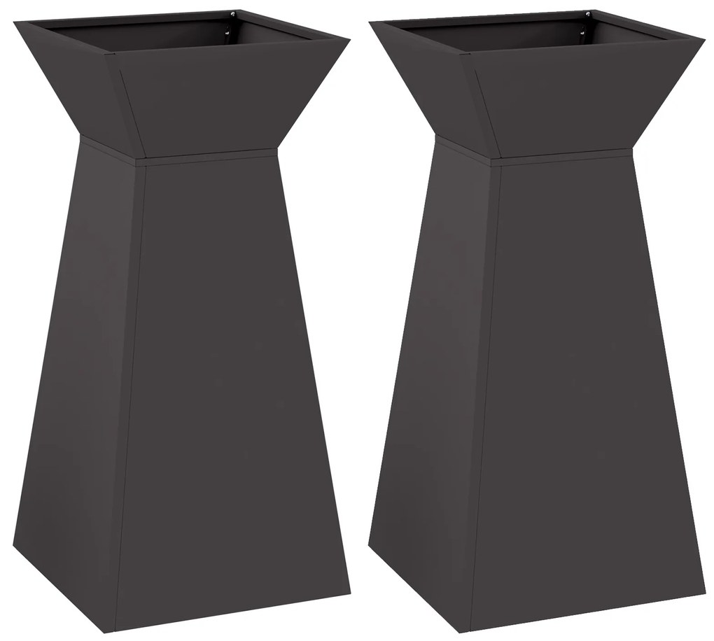 Suporte para Plantas Preto Plástico 35 x 35 x 73 cm