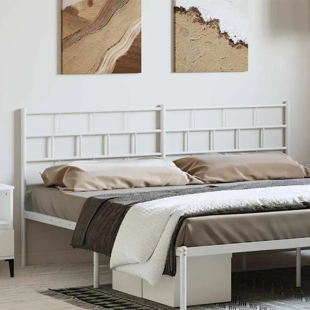 Cabeceira de cama 193 cm metal branco