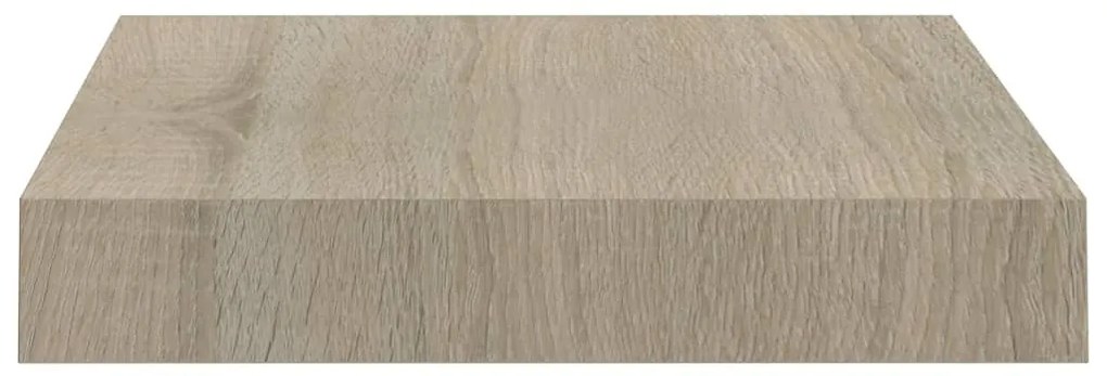 Prateleiras de parede suspensas 2pcs 23x23,5x3,8cm MDF carvalho