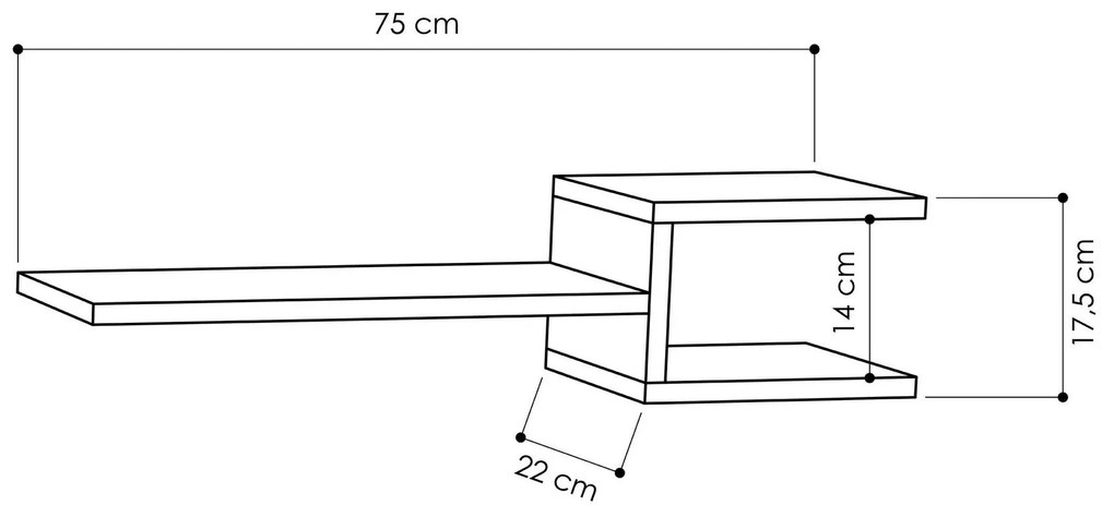 Estante City – Nogueira – 64,6 cm x 170 cm x 24,2 cm