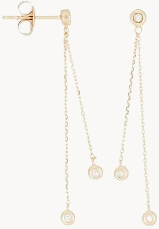 Brincos em ouro amarelo com diamantes Planer Sur Ton Caur