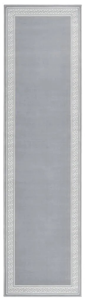 vidaXL Passadeira 80x350 cm polipropileno cinzento com padrão