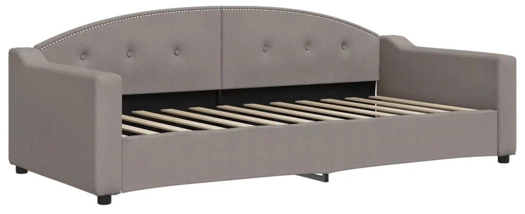 Sofá-cama c/ gavetão/gavetas 90x200 cm tecido cinza-acastanhado