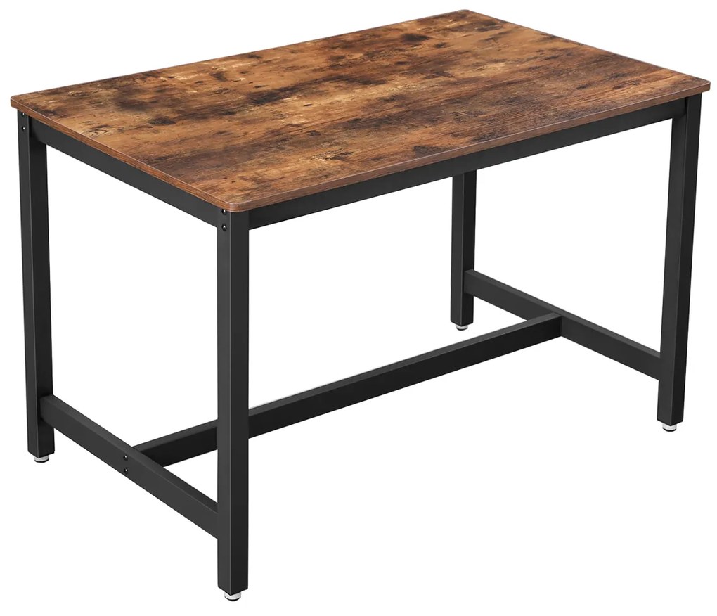 Mesa de cozinha 4 pessoas 120 x 75 x 75 cm design industrial Castanho Vintage escuro