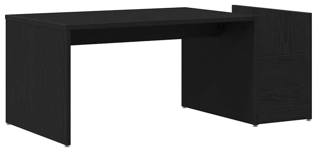 Mesa de Centro vidaXL Preta Carvalho 90x45x35 cm em Madeira de Engenha