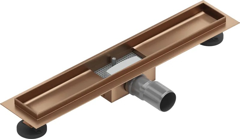 Mexen Flat corpo para dreno linear 60 cm, cobre escovado - 1C15060