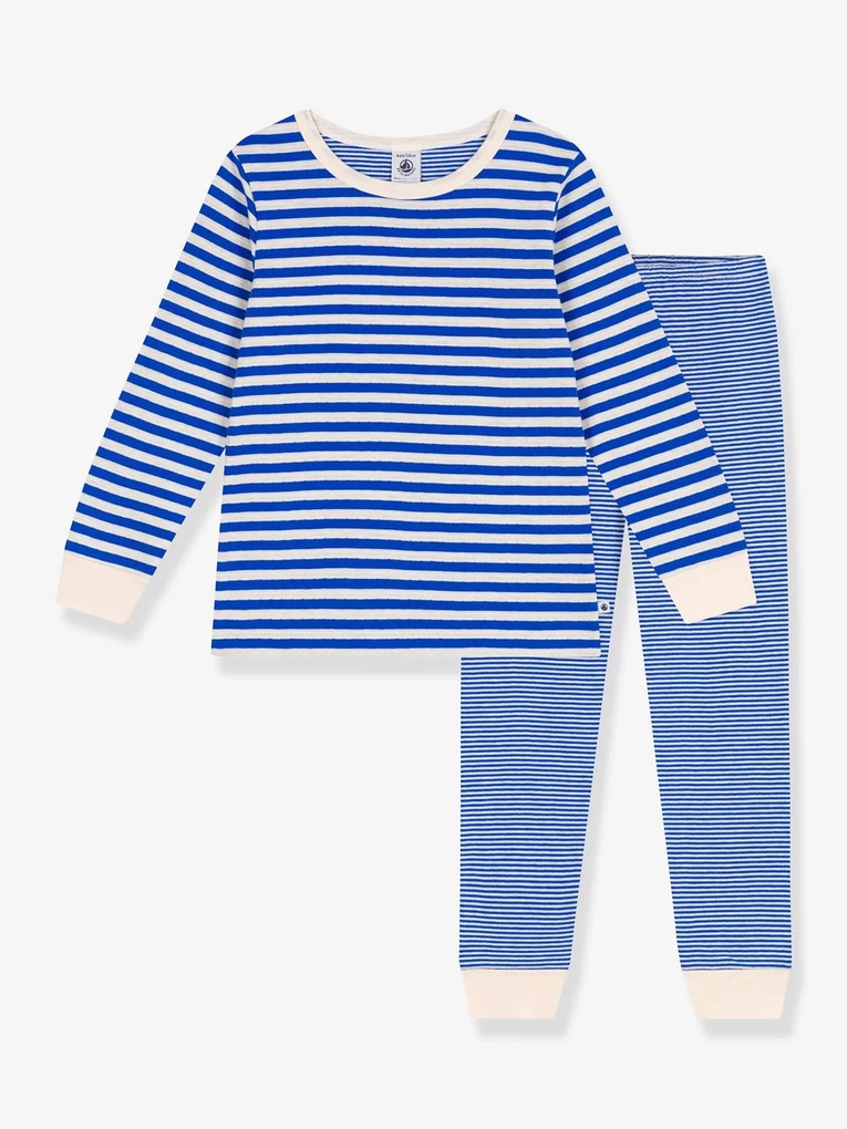 Pijama para criança, em tubique, da PETIT BATEAU azul