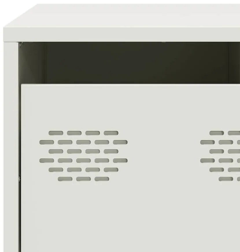 Mesa de centro 101,5x50x43,5 cm aço laminado a frio branco