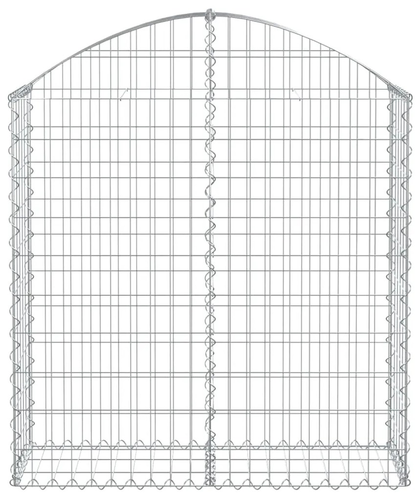Cesto gabião arqueado 100x30x100/120 cm ferro galvanizado