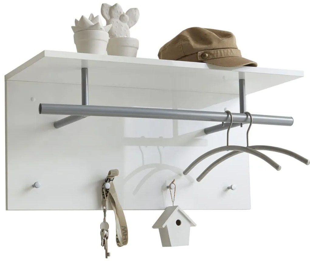 428781 FMD Bengaleiro de parede 72x29,3x34,5 cm branco