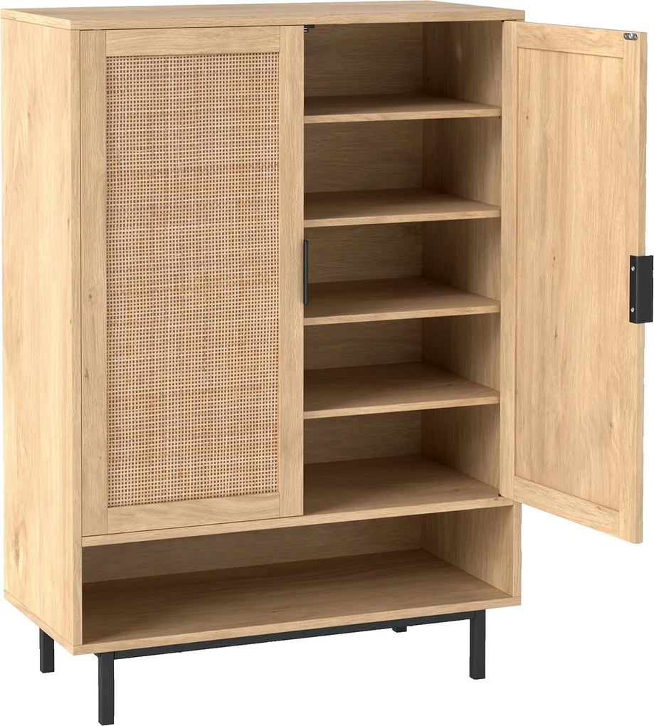 Sapateira, 75 x 35 x 108 cm, Prateleiras Reguláveis e Removíveis, Natural