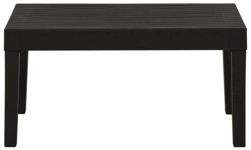 4 pcs conjunto lounge de jardim c/ almofadões plástico cinzento
