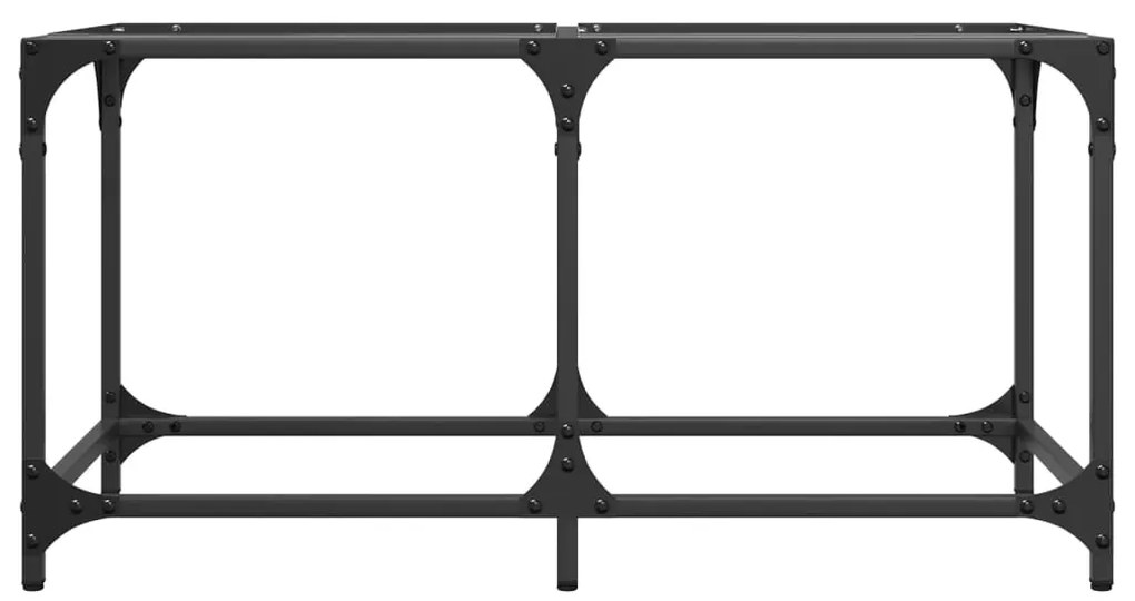 Mesa de centro c/ topo em vidro transparente 78,5x40x40 cm aço
