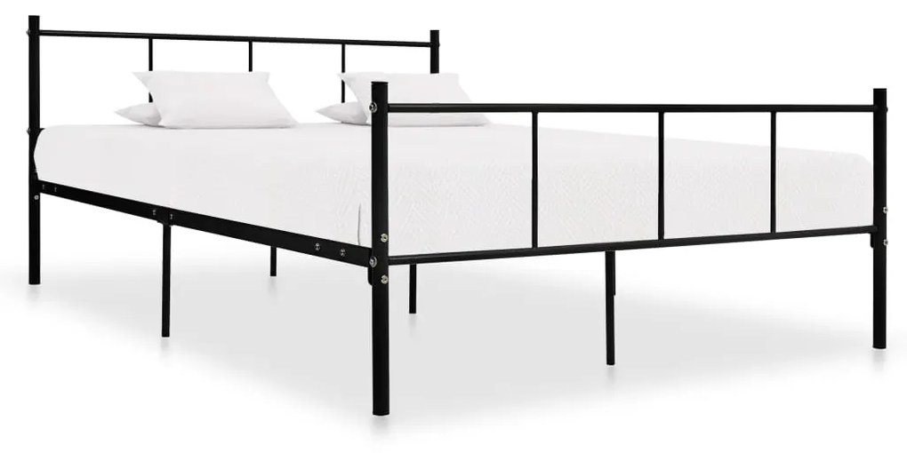 vidaXL Estrutura de cama 160x200 cm metal preto